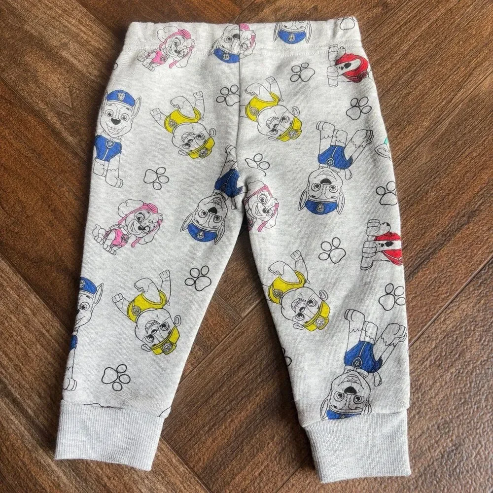 Nickelodeon Paw Patrol 2 Piece Set Outfit Pants Sweatshirt Grey Size 12 Months